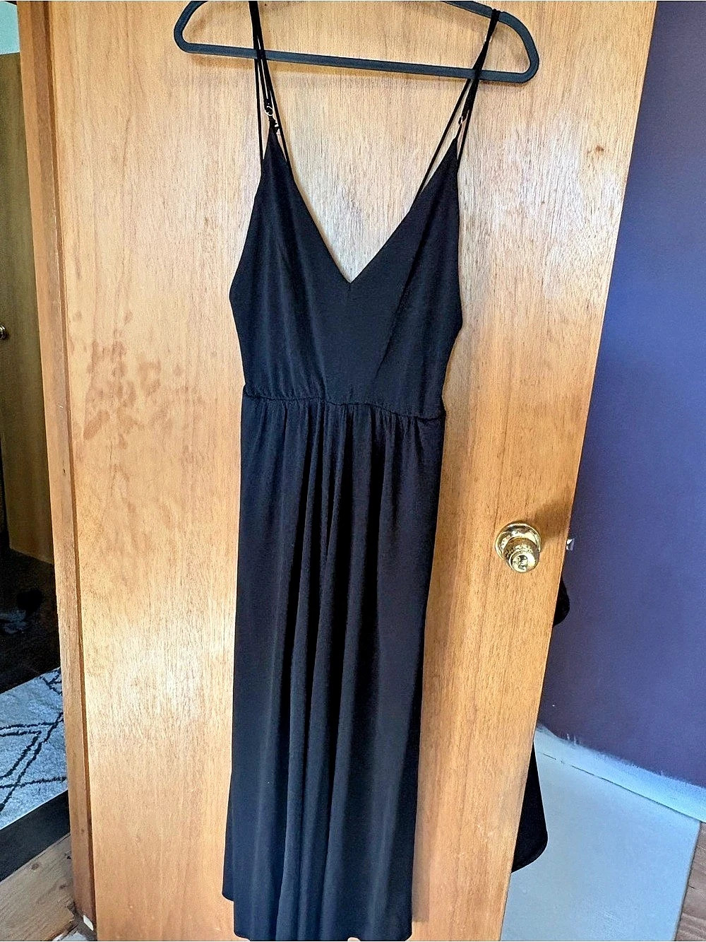 DE'LUC. Black Maxi flowy romper